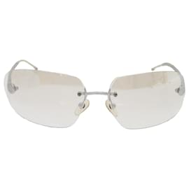Chanel-CHANEL Glasses Silver CC Auth am2377g-Silvery