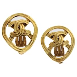 Chanel-CHANEL COCO Mark Clip-on Boucle d'oreille Doré CC Auth am2421Géorgie-Autre