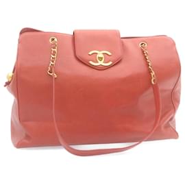 Chanel-CHANEL COCO Mark Super modello Borsa a tracolla con catena Caviar Skin Red Auth am2162ga-Rosso