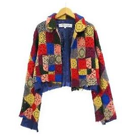 *COMME des GARCONS Comme Comcons Good Jacket Knit Patchwork Cut Off AD2005 RP-J013 Multi colore Multicolore
