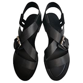 Kenzo-Sandals-Black,Silver hardware
