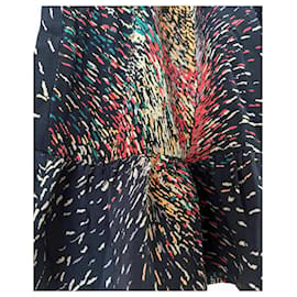 Bel Air-falda corta de seda-Negro,Multicolor