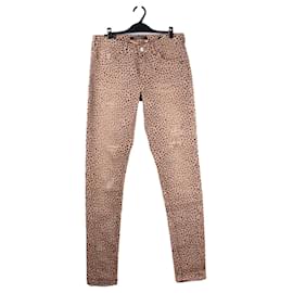 Maison Scotch vaqueros de leopardo Estampado de leopardo
