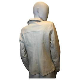 Autre Marque-Off-White Leather Jacket-Eggshell