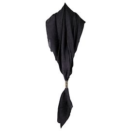 The Kooples lenço de seda de joia preta Preto Prata