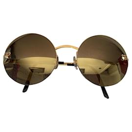 Cartier-Óculos de sol-Dourado