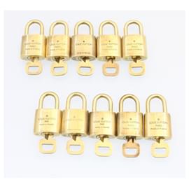 Louis Vuitton-Louis Vuitton padlock 10set Gold Tone LV Auth am834g-Other