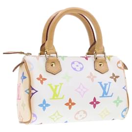 Louis Vuitton-LOUIS VUITTON Mini borsa a mano Speedy multicolore con monogramma Bianco M92645 Aut548g-Bianco