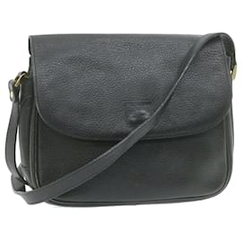 Autre Marque-Burberrys Nova Check Shoulder Bag Leather Black Auth am636g-Black