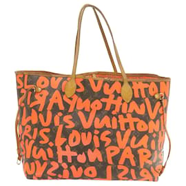 Louis Vuitton-LOUIS VUITTON Monogram Graffiti Neverfull GM Tote Bag M93702 Autenticación LV639sol-Monograma