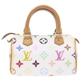 Louis Vuitton-LOUIS VUITTON Monogramm Mehrfarbige Mini Speedy Handtasche Weiß M.92645 Auth bin648G-Weiß