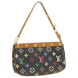 Louis Vuitton-LOUIS VUITTON Multicolor Pochette Accessoires Pochette Noir M92648 LV Auth am340g-Noir