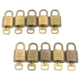 Louis Vuitton-Louis Vuitton padlock 10set Padlock Gold Tone LV Auth am1115g-Other