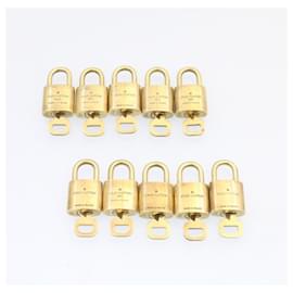 Louis Vuitton-Louis Vuitton padlock 10set Gold Tone LV Auth am831g-Other