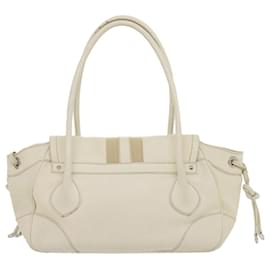 Prada-PRADA Tote Bag Leather White Auth am2648g-White