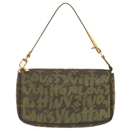 Louis Vuitton-LOUIS VUITTON graffiti Pochette Accessori Pochette Verde M92191 LV Auth em268g-Verde