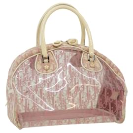 Christian Dior-Christian Dior Trotter Hand Bag Pink Clear Auth ar7384-Pink,Other