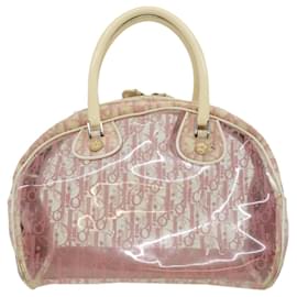 Christian Dior-Christian Dior Trotter Hand Bag Pink Clear Auth ar7384-Pink,Other