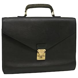 Louis Vuitton-LOUIS VUITTON Epi Serviette Ambassador Business Bag Black M54412 LV Auth am2600g-Black