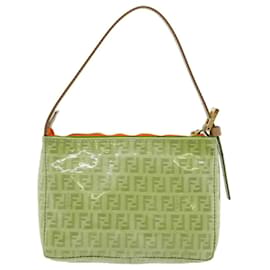 Fendi-FENDI Zucchino Canvas Sac à main en toile enduite Orange Auth am2609g-Orange