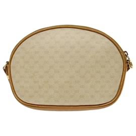 Gucci-GUCCI Micro GG Canvas Shoulder Bag PVC Leather Beige Brown Auth am2614g-Brown,Beige
