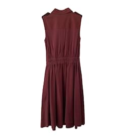 Marc Jacobs-Marc Jacobs skater dress 34 (XXS) burgundy synthetic-Dark red