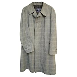 Burberry-Tamaño de abrigo de tweed Burberry Vintage 51-Gris