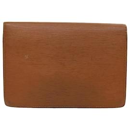 Louis Vuitton-LOUIS VUITTON Epi Serie Dragonne Clutch Bag Brown M52613 LV Auth pt1582-Brown