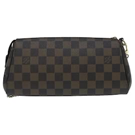 Louis Vuitton-LOUIS VUITTON Damier Ebene Eva 2Way Shoulder Hand Pouch N55213 LV Auth rz246a-Other