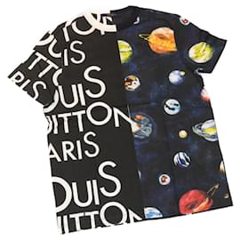 Louis Vuitton-Camiseta LOUIS VUITTON manga curta XS preta HGY13Autenticação LV do WFMB188NO-Preto