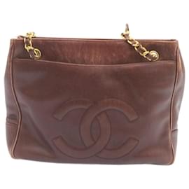 Chanel-CHANEL Caviar Skin Turn Lock Chain Shoulder Bag Bordeaux CC Auth 24807a-Other