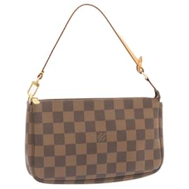 Louis Vuitton-LOUIS VUITTON Damier Ebene Pochette 100th Accessoires Pouch N41206 auth 25208NO-Outro