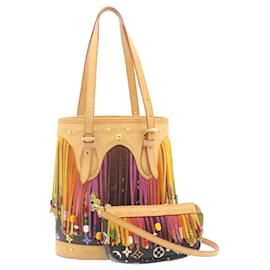 Louis Vuitton-LOUIS VUITTON Monograma Multicolor Balde Franja Tote Bag Preto M40110 auth 25649NO-Preto