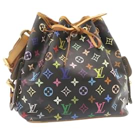 Louis Vuitton-LOUIS VUITTON Monogram Multicolor Noe Shoulder Bag Black M42230 LV Auth 25728a-Black