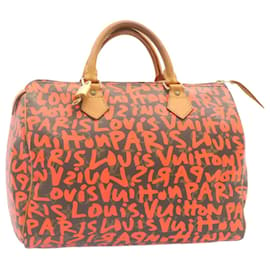 Louis Vuitton-LOUIS VUITTON Monogram Graffiti Speedy 30 Borsa a mano Arancione M93705 LV Aut 25731alla-Arancione,Monogramma