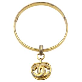 Chanel-CHANEL Bangle Bracelet Gold CC Auth yk3975-Golden