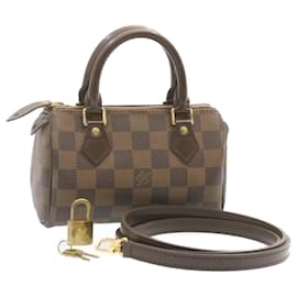 Louis Vuitton-LOUIS VUITTON Damier Ebene Mini Speedy Hand Bag SP Order LV Auth 23260alla-Altro