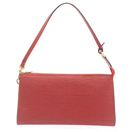 Louis Vuitton-LOUIS VUITTON Epi Pochette Acessórios Bolsa Vermelha M40776 Autenticação de LV 23311NO-Vermelho