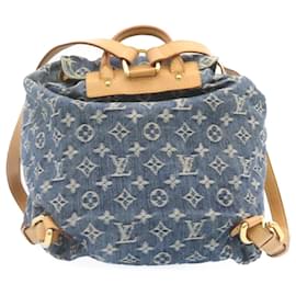 Louis Vuitton-LOUIS VUITTON Monogram Denim Sac a Dos GM Backpack Blue M95056 LV Auth 23330a-Blue