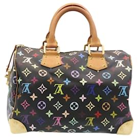 Louis Vuitton-Louis Vuitton multicolor Speedy 30 Hand Bag M92642 LV Auth 28793a-Black
