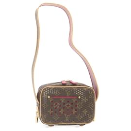 Louis Vuitton-LOUIS VUITTON Monogram Perfo Mini Trocadero Shoulder Bag M95175 LV Auth 28917a-Fuschia