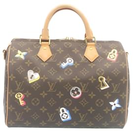 Louis Vuitton-LOUIS VUITTON Monogramma Love Lock Speedy Bandouliere30 borsetta M44365 auth 29080alla-Monogramma
