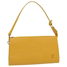 Louis Vuitton-LOUIS VUITTON Epi Pochette Accessoires Pouch Yellow M52989 LV Auth jk1437-Yellow