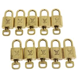 Louis Vuitton-Louis Vuitton padlock 10set Gold Tone LV Auth jk1811-Other