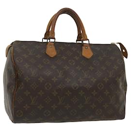 Louis Vuitton-Louis Vuitton Monogram Speedy 35 Hand Bag M41524 LV Auth ki1880-Other