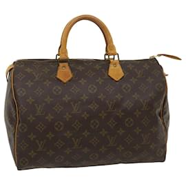 Louis Vuitton-Louis Vuitton Monogram Speedy 35 Hand Bag M41524 LV Auth ki1971-Other