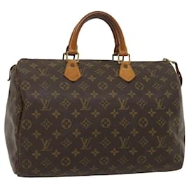 Louis Vuitton-Louis Vuitton Monogram Speedy 35 Hand Bag M41524 LV Auth ar6817-Other
