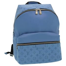 Louis Vuitton-LOUIS VUITTON Taigarama Discovery Backpack PM Light Blue M30747 LV Auth lt356a-Light blue