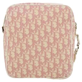 Christian Dior-Christian Dior Trotter Canvas Shoulder Bag Pink Auth rd2419-Pink