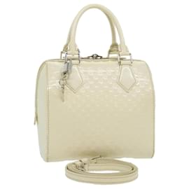 Louis Vuitton-LOUIS VUITTON Damier Facet Cube Speedy cube MM Hand Bag White M48903 Auth bs1868-White